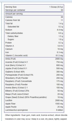 ARG ProBerry-Amla™ 265 grams (9.27 oz)