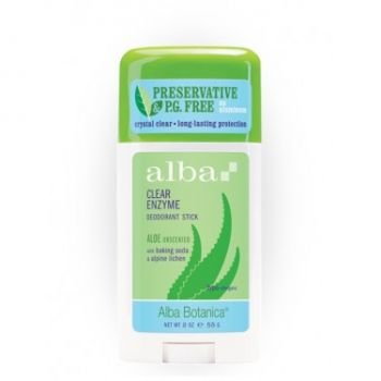 Alba Botanica, Clear Enzyme Deodorant Stick, Aloe Unscented, 2 oz (57 g)