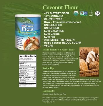 Coconut Secret, Raw Coconut Flour, 1 lb (454 g)
