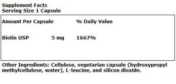 ProThera`s Biotin 5000 mcg 90 capsules