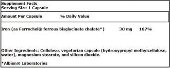 Klaire`s Iron Chelate 30 mg 100 caps