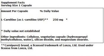 Klaire`s L-Carnitine 250 mg 60 caps