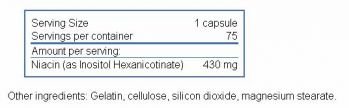 ARG`s NoFlush Niacin 430 mg 75 capsules