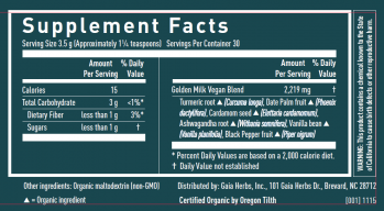 Gaia Herbs, Golden Milk, 105 gr