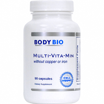 BodyBio`s Multi-Vita-Min w/o Copper or Iron 90 cap