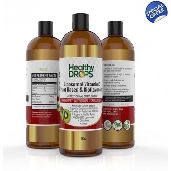 Healthy Drops, LIPOSOMAL  VITAMIN C WITH BIOFLAVONOIDS PLANT BASED 4oz