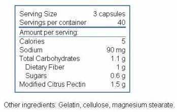 ARG`s Modified Citrus Pectin (Hypoallergenic) 500 mg 120 Capsules