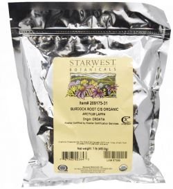 Starwest Botanicals, Organic Burdock Root C/S, 1 lb (453.6 g)