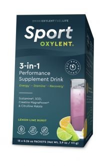 Oxylent Sport 3-in-1, Lemon-Lime Burst 15 packets